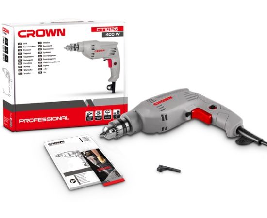 Дрель Crown CT10126 400W