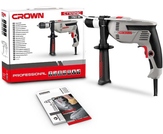 Ударная дрель Crown CT10129C 750W