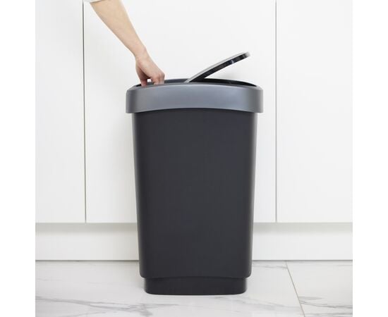 Trash can Rotho TWIST 50l gray