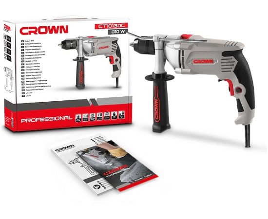 Ударная дрель Crown CT10130C 810W