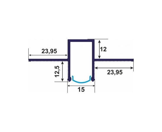 ნაკერის პროფილი ჩრდილოვანი RPTSH(PC)15 LED (AD-31А)BP- Т1) 3 მ