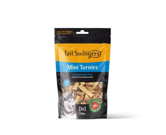 Dog treat Pet Interest Tailswingers Mini Turnies chicken with fish 100 g