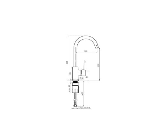 Faucet RUBINETA Axe-33 (BG)