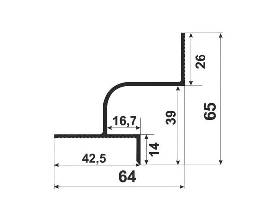 Shadow seam profile APTSH(PC)21 LED (AD-31А)BP- Т1) 3 m