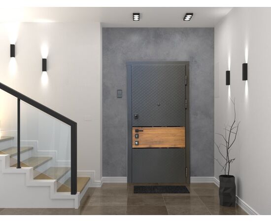 Metal door internal opening Doors 818A ELITE 980x2200 mm R anthracite