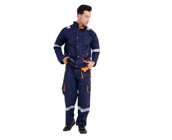 Work overalls gray with black inserts American Safety ASOGBS-B M