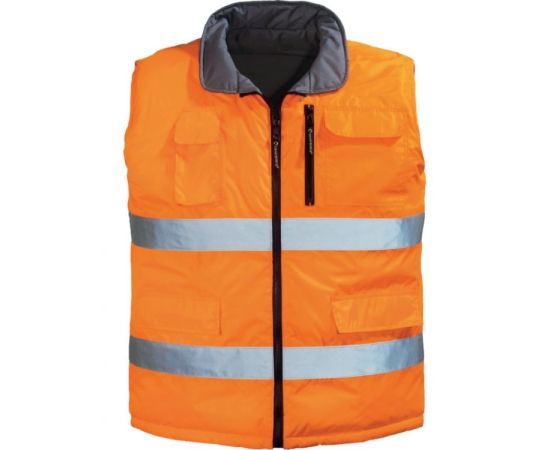 Warm double-sided waistcoat Coverguard 7HWGO XL orange