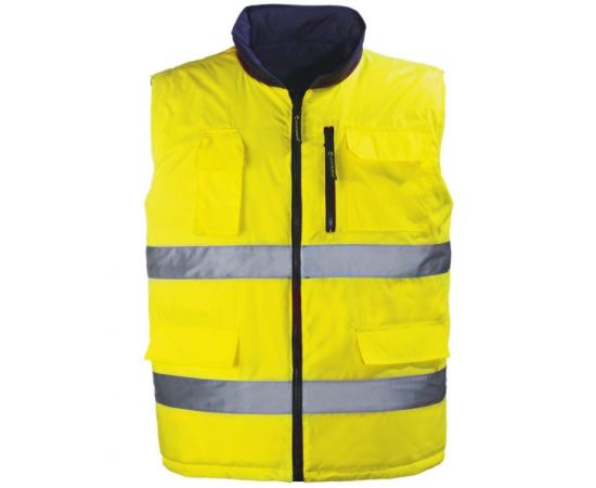 Warm double-sided waistcoat Coverguard 7HWGY XXL yellow