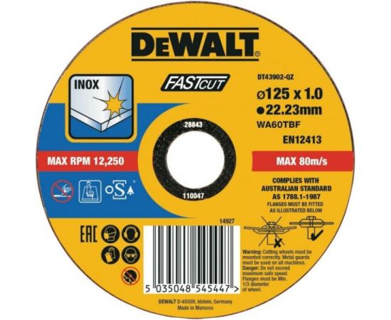 Saw blade DeWalt DT43902-QZ 125x1x22.23 mm