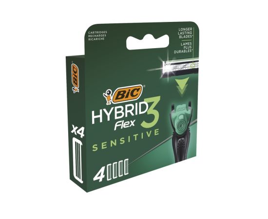 Лезвия для бритвы BIC Flex 3 Hybrid Sensitive 4шт