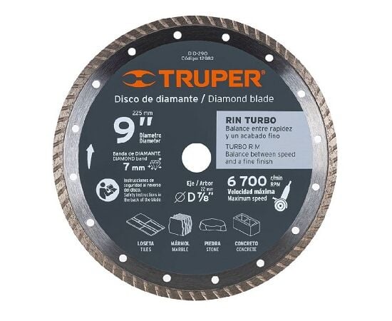 Diamond blade Truper Turbo DID-290 230 mm