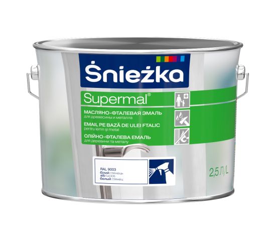 Enamel oil-phthalic Sniezka Supermal F530 800 eml glossy dark blue