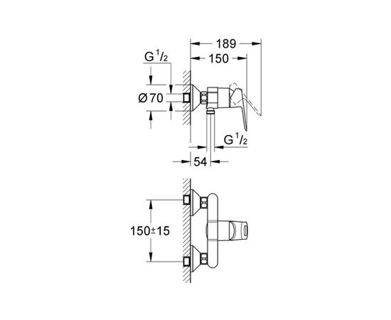 Shower mixer Grohe Start Loop 23354000