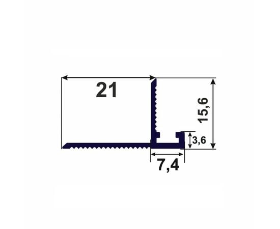 Антиплинтус алюминиевый PROFIL CENTER Best Deal 15.6x21x2500 Черный