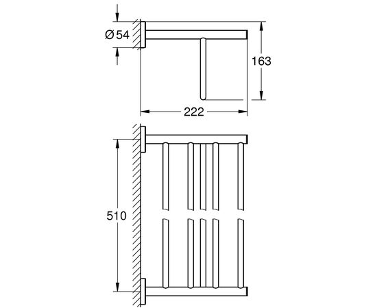 Towel shelf Grohe BAU COSMOPOLITAN MULTI-TOWEL 40462001