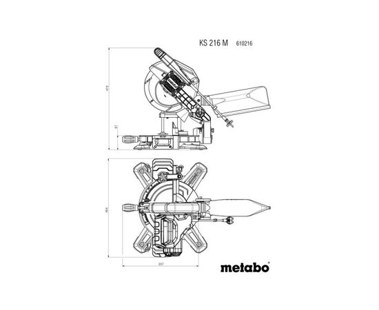 Торцовочная пила Metabo KS 216 M 1350W (610216000)