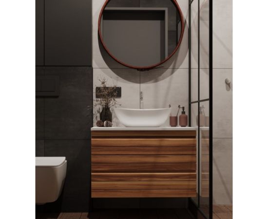 Wall-mounted cabinet with washbasin Sanservice Eko-60