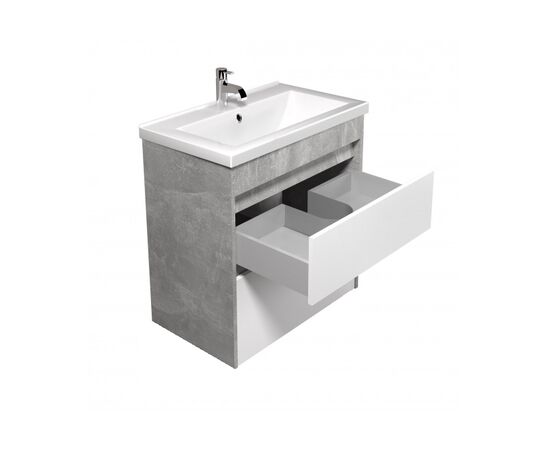 Bathroom furniture with washbasin Polo Loft 80-U grey/white Cosmo 80 cm