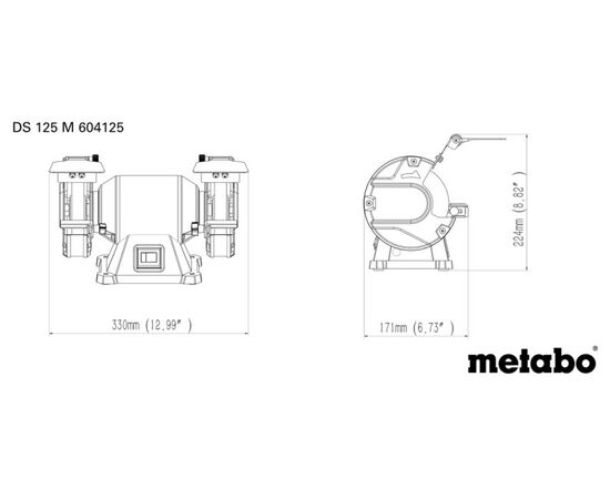 Bench grinder double Metabo DS 125 M 200W