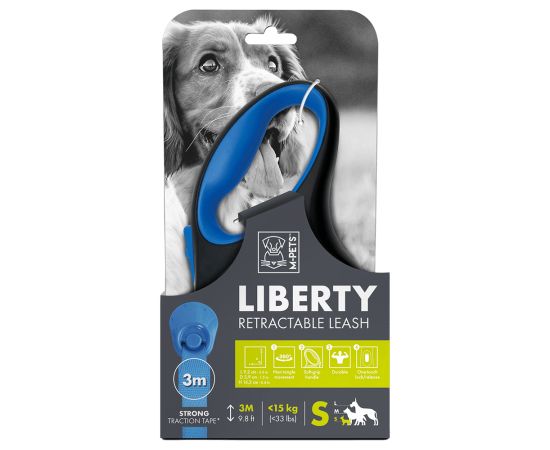 Dog leash M-Pets Liberty S blue