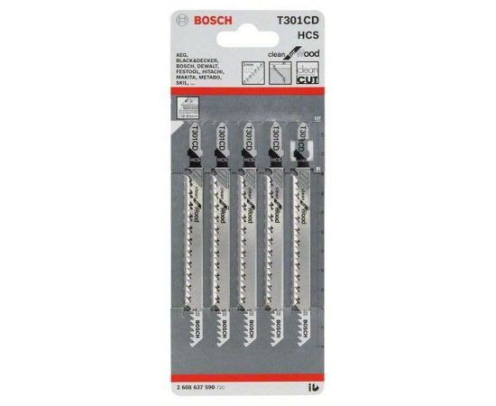 პირი ბეწვახერხის Bosch T 301 CD, HCS 5 მმ