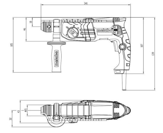 Перфоратор Metabo KHE 2445 800W