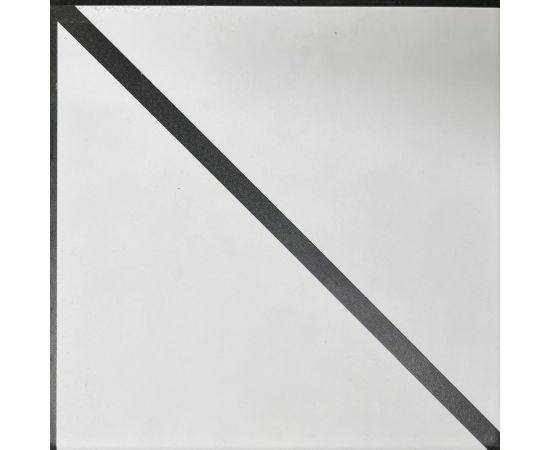 Porcelain tile Mercury White With Black Line 20X20cm