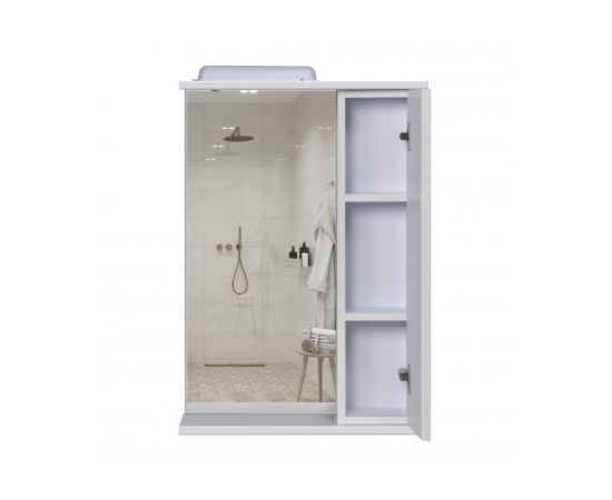 Cabinet with mirror ST-60 white 62x76x15 cm