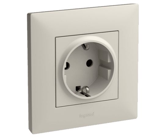 Socket no frame with grouding,ivory LEGRAND