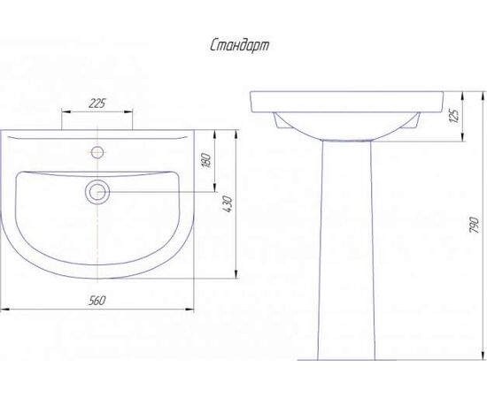 Washbasin Rosa "Standard"