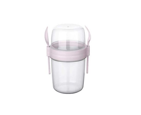 Plastic cup-container with spoon and fork TITIZ 28335 650ml