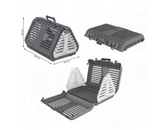 Pet carrier Rotho Toby anthracite