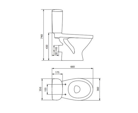 Унитаз Cersanit (S-KO-TR011-3\6-pl-w)