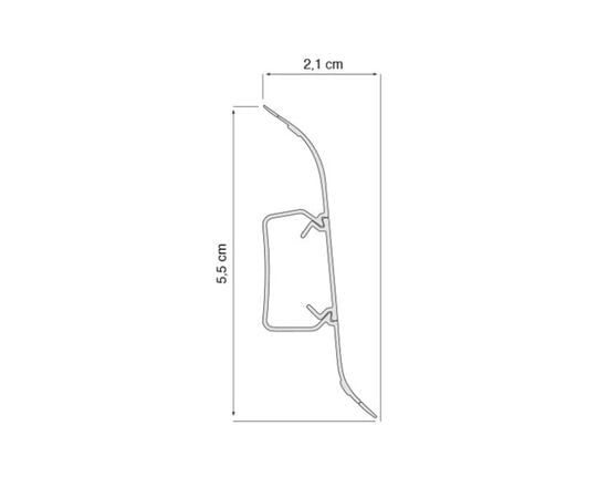 Plinth VOX Profile PVC Flex Merbau BF-535 2,5m