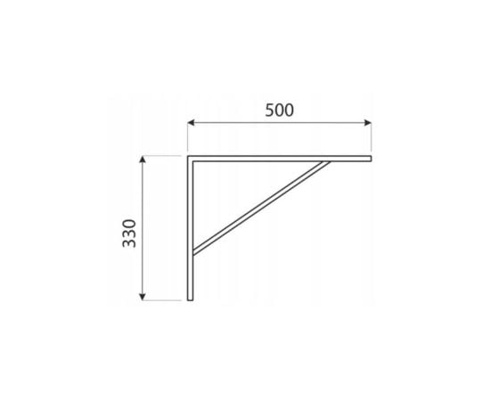 კრონშტეინი შავი Domax WSWP 500 C გაძლე ფოლადის 500x330 მმ