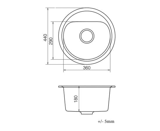 Kitchen sink Vankor Lira LMR 01.44 black