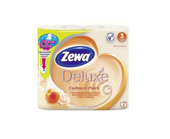 ტუალეტის ქაღალდი Zewa Deluxe 4ც ატამი