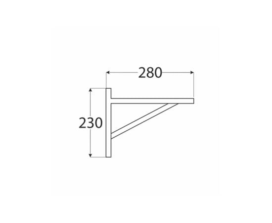 კრონშტეინი ხის გამძლე Domax WDW 280 S 230x280 მმ ფიჭვი