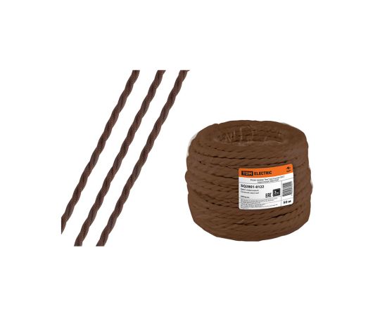 Retro wire TDM Eco 2x2.5 twisted brown