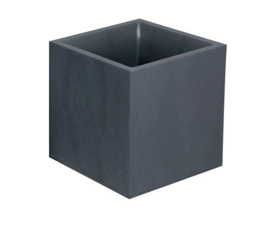 Пластиковый горшок EDA Plastiques POT CARRE VOLCANIA DECOR PIERRE 39,5x39,5x43,5см 31л