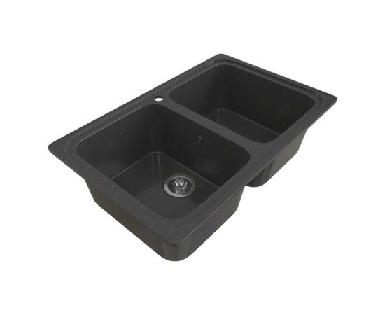 Kitchen sink black marble Gammastone GS-12