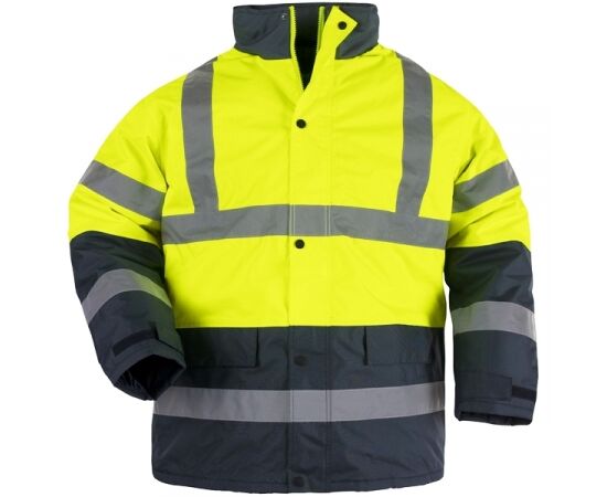 Jacket with reflector Coverguard Roadway 7ROAY XXL yellow/dark blue