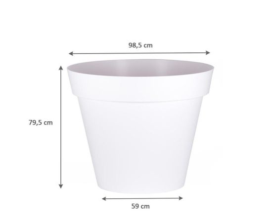 Plastic pot EDA Plastiques POT TOSCANE 98.5 X 79.5 cm 356 l