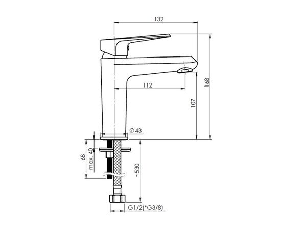 Washbasin faucet Rubineta Deli-18