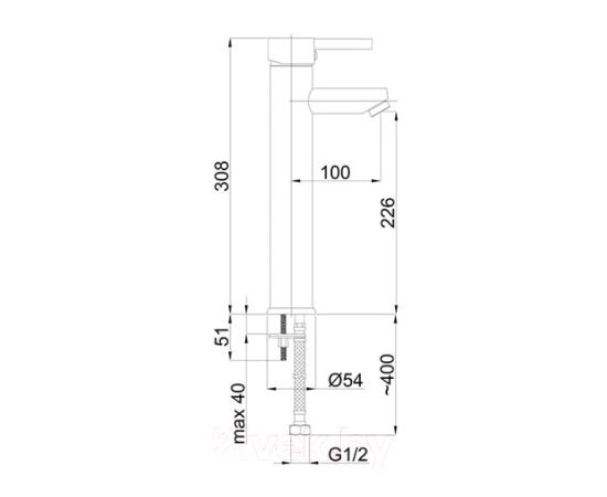 Faucet for washbasin Rubineta Modena-18/D