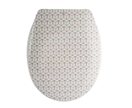 Toilet seat MSV Abattant WC thermo-dur fermeture lente 'Mozaik'