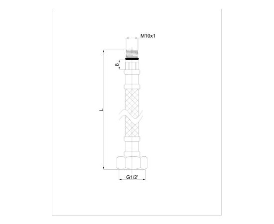 Hose RUBINETA 1/2" 60 cm