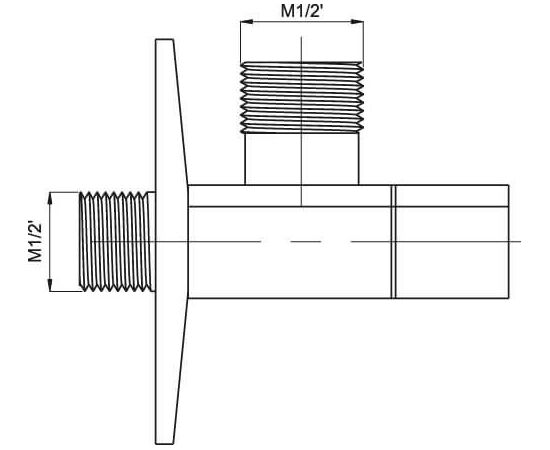 Angle valve ceramic RUBINETA 662014 1/2" x 1/2"