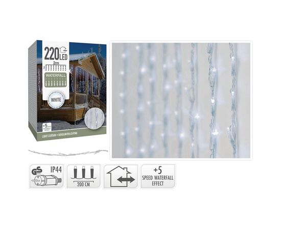 Christmas garland led curtain light 220led