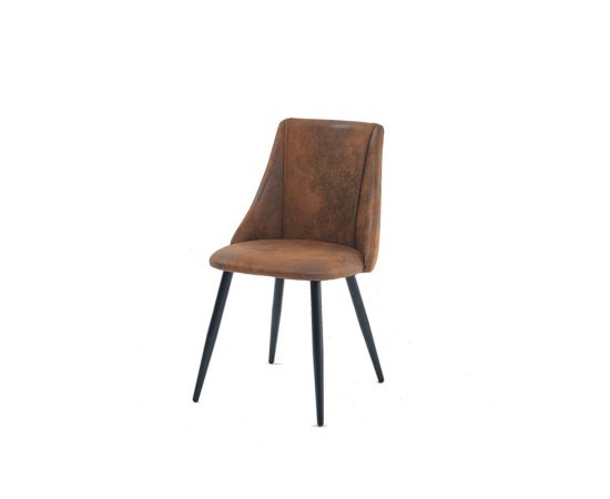 Стул замшевое SMEG SUEDE BROWN коричневая 50.5x54.5x82.5 см